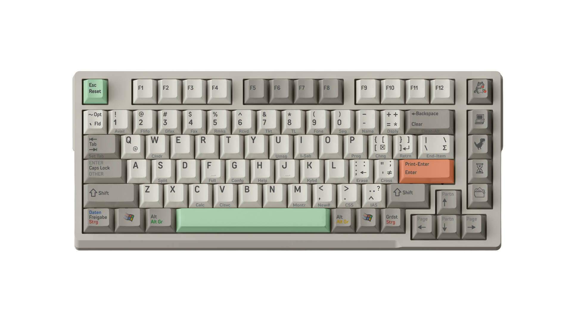 IDK Retro Gray Keycap Set